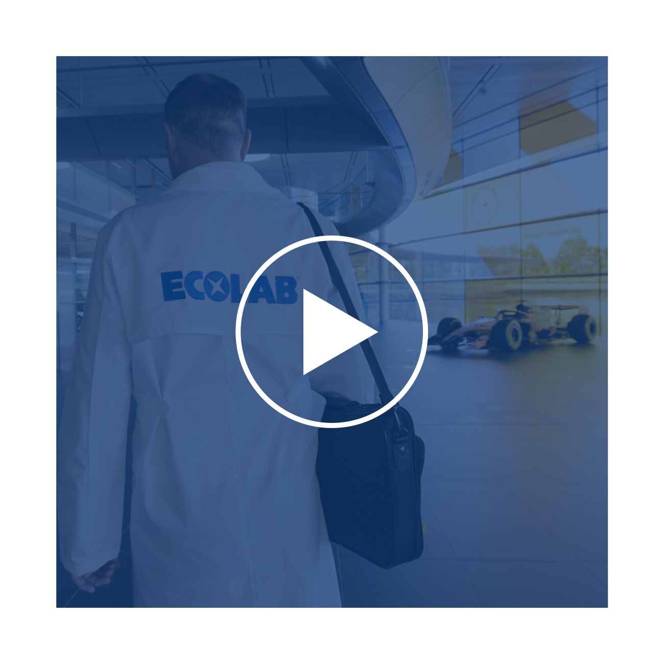 Background image with a video play icon