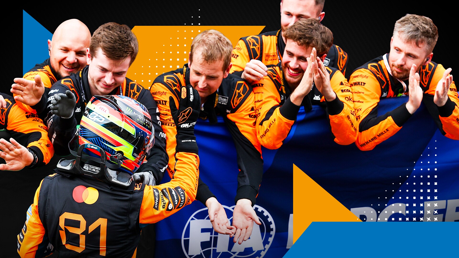 McLaren drivers shaking hands