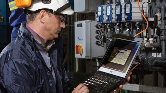 Distributor utilizing Nalco Water's 3D TRASER.